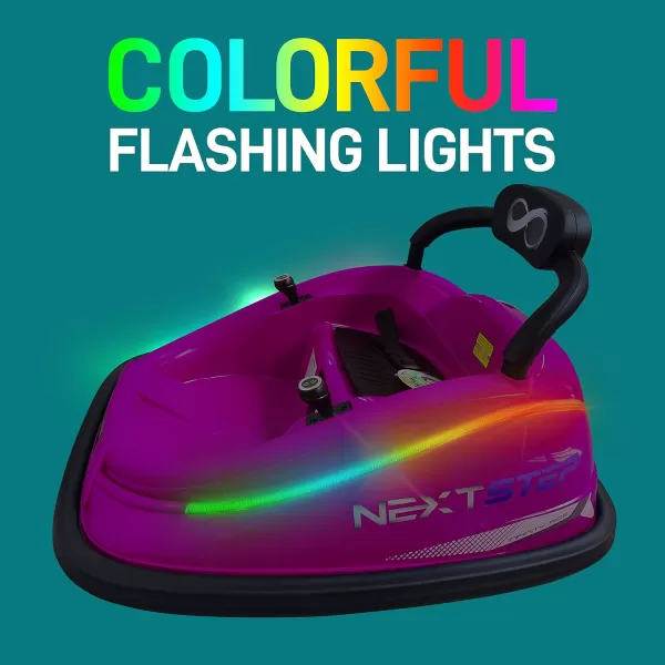Electric Bumper Car for Kids - 12V Rechargeable Battery Powered Ride On Vehicle for Toddlers w/ 2 Driving Modes, Safety Belt, Remote Control, LED Lights, 360 Degree Spin, Dual Joystick