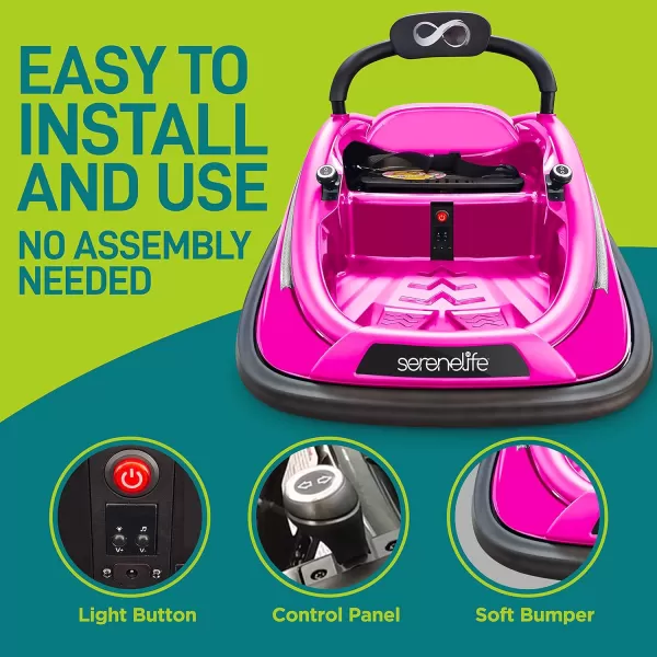 Electric Bumper Car for Kids - 12V Rechargeable Battery Powered Ride On Vehicle for Toddlers w/ 2 Driving Modes, Safety Belt, Remote Control, LED Lights, 360 Degree Spin, Dual Joystick