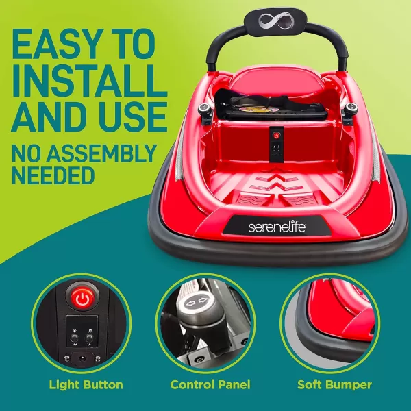 Electric Bumper Car for Kids - 12V Rechargeable Battery Powered Ride On Vehicle for Toddlers w/ 2 Driving Modes, Safety Belt, Remote Control, LED Lights, 360 Degree Spin, Dual Joystick