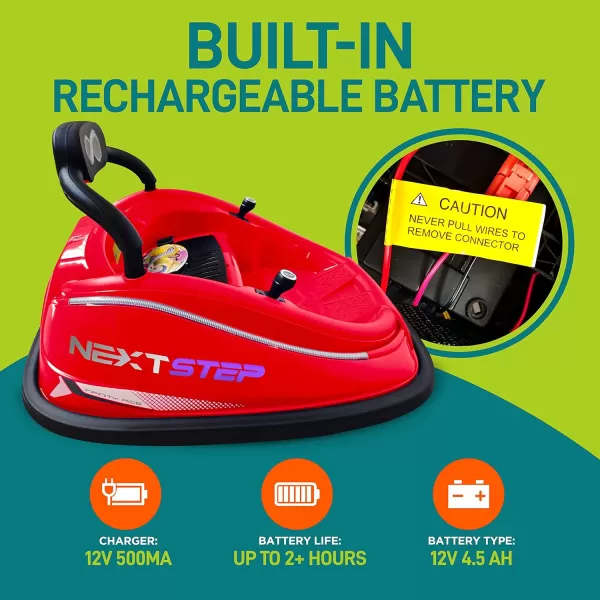 Electric Bumper Car for Kids - 12V Rechargeable Battery Powered Ride On Vehicle for Toddlers w/ 2 Driving Modes, Safety Belt, Remote Control, LED Lights, 360 Degree Spin, Dual Joystick