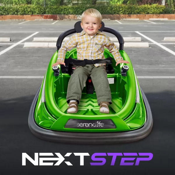 Electric Bumper Car for Kids - 12V Rechargeable Battery Powered Ride On Vehicle for Toddlers w/ 2 Driving Modes, Safety Belt, Remote Control, LED Lights, 360 Degree Spin, Dual Joystick