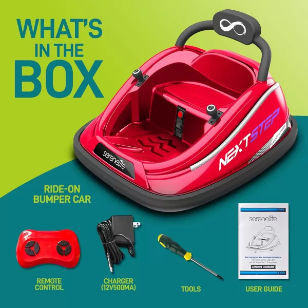 Electric Bumper Car for Kids - 12V Rechargeable Battery Powered Ride On Vehicle for Toddlers w/ 2 Driving Modes, Safety Belt, Remote Control, LED Lights, 360 Degree Spin, Dual Joystick