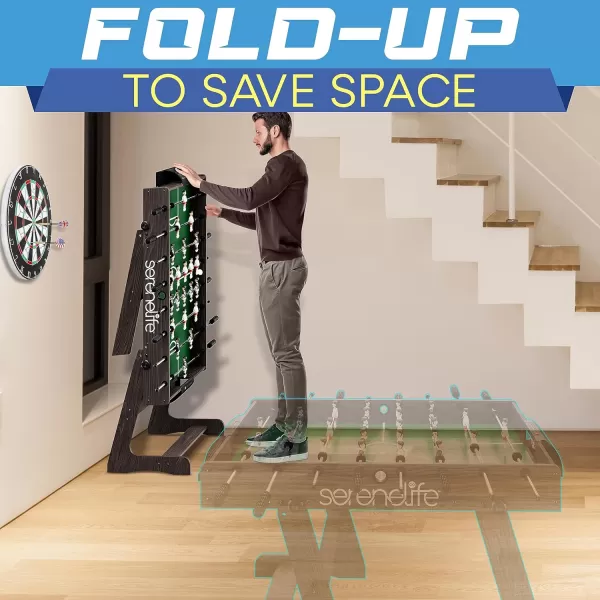 SereneLife Full Size Foosball Table, Soccer with Foose Ball Set for Home