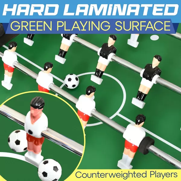 SereneLife Full Size Foosball Table, Soccer with Foose Ball Set for Home