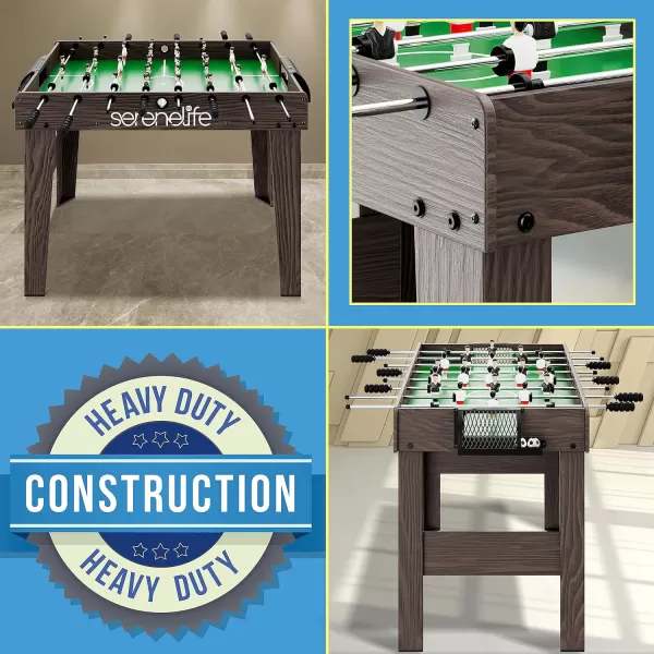 SereneLife Full Size Foosball Table, Soccer with Foose Ball Set for Home