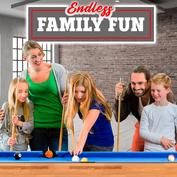 SereneLife Multi Game Table, 48" Sports Arcade Games with Accessories, Ping Pong, Hockey, Pool Billiards, Soccer Foosball All in One, for Indoor Outdoor, Family, Kids and Adults