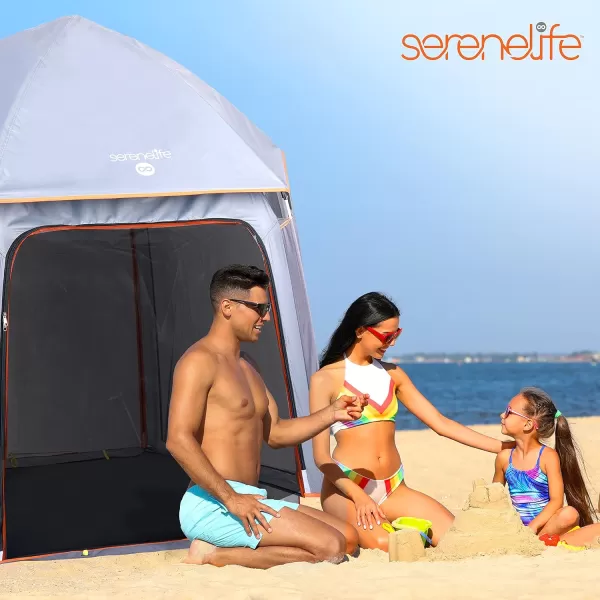 Serenelife ON-The GO Baby and Toddler Pack and Play - Playpen - Play Yard Compact, Portable, Lightweight, Foldable- Indoor and Outdoor, w/Canopy, 5 Panel Mattress