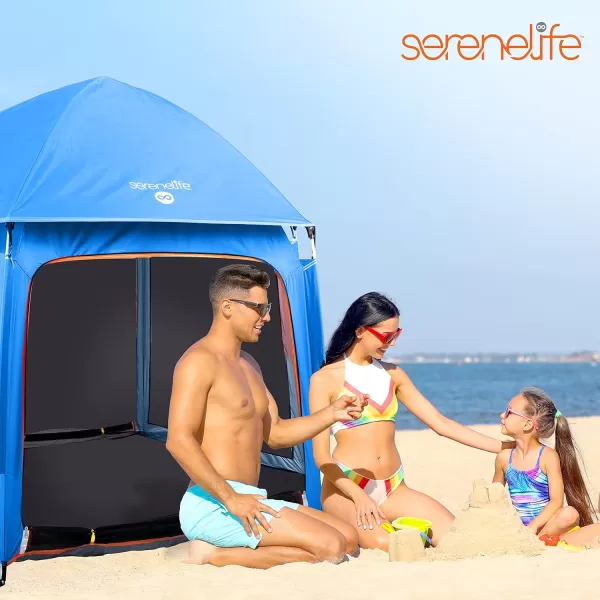 Serenelife ON-The GO Baby and Toddler Pack and Play - Playpen - Play Yard Compact, Portable, Lightweight, Foldable- Indoor and Outdoor, w/Canopy, 5 Panel Mattress