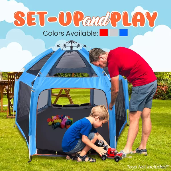 Serenelife ON-The GO Baby and Toddler Pack and Play - Playpen - Play Yard Compact, Portable, Lightweight, Foldable- Indoor and Outdoor, w/Canopy, 5 Panel Mattress