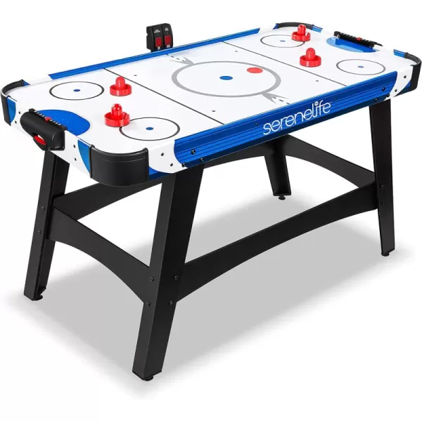 SereneLife 58" Air Hockey Game Table with Strong Motor, Digital LED Scoreboard, Puck Dispenser &amp; Complete Accessories