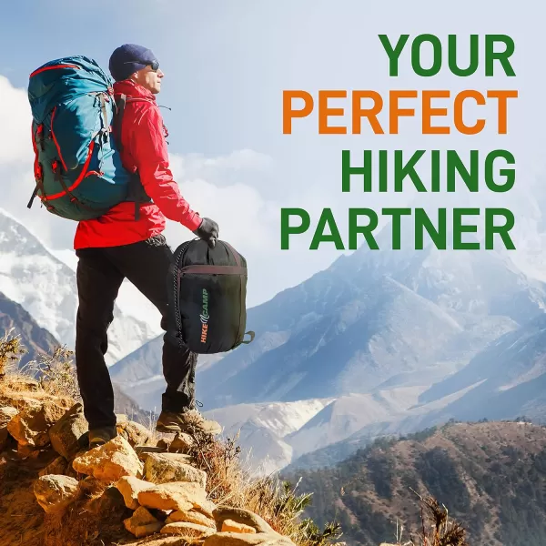 Backpacking Sleeping Bag Camping Gear - Double Sleeping Bag for Adults/Teens w/ 2 Pillows, Bag - Outdoor Lightweight Weather Proof Sleeping Bags - Camping, Hiking - SereneLife