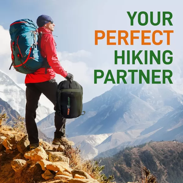 Backpacking Sleeping Bag Camping Gear - Double Sleeping Bag for Adults/Teens w/ 2 Pillows, Bag - Outdoor Lightweight Weather Proof Sleeping Bags - Camping, Hiking - SereneLife