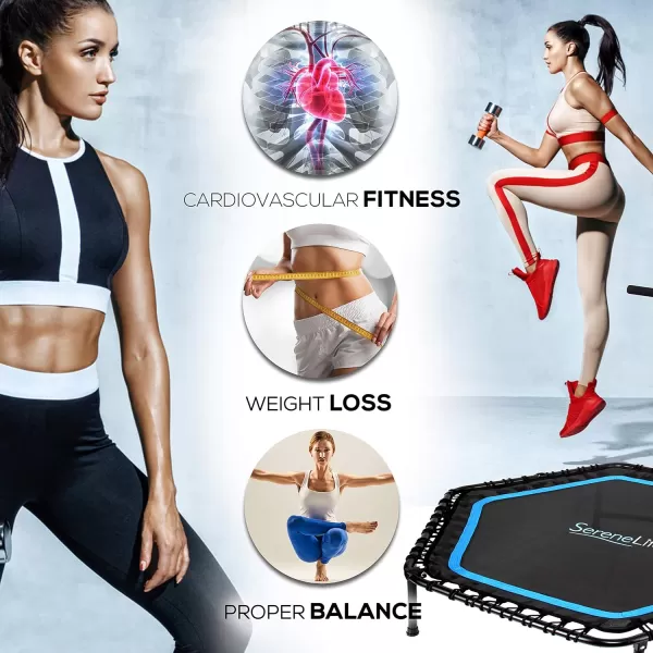 SereneLife Trampoline Rebounder for Indoor/Workout Training