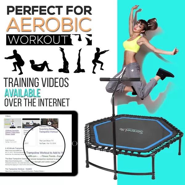 SereneLife Trampoline Rebounder for Indoor/Workout Training