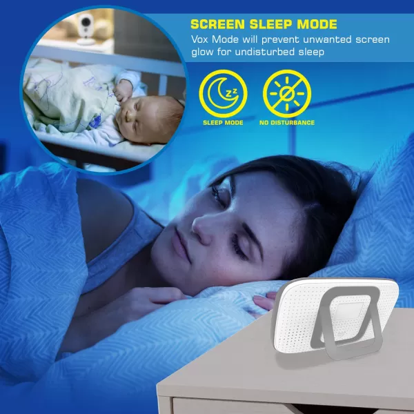 indoor Video Baby Monitor Long Range Upgraded 850’ Wireless Range, Night Vision, Temperature Monitoring and Portable 2” Color Screen Serenelife USA SLBCAM20 1080p