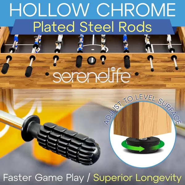 SereneLife 48in Competition Sized Foosball Table, Soccer for Home, Arcade Game Room