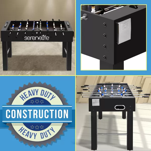 SereneLife 48in Competition Sized Foosball Table, Soccer for Home, Arcade Game Room