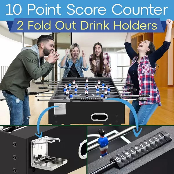SereneLife 48in Competition Sized Foosball Table, Soccer for Home, Arcade Game Room