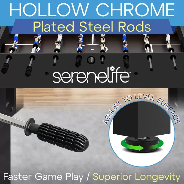 SereneLife 48in Competition Sized Foosball Table, Soccer for Home, Arcade Game Room