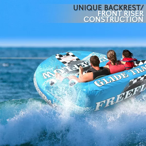 SereneLife Heavy-Duty Inflatable Towable Booster Tube - Water Tube Boating Float Tow Raft, Watersports Inflatable Pull Boats/Tubes/Towables w/Foam Seats, PVC Bladder, Handles