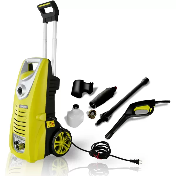 Serenelife Electric Pressure Washer-Powerful Heavy Duty 2000PSI Manual Adjustable High Low Cold Water Sprayer