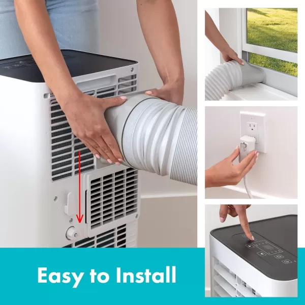 SereneLife Compact Freestanding Portable Air Conditioner - 10,000 BTU Indoor Free Standing AC Unit w/ Dehumidifier &amp; Fan Modes For Home, Office, School &amp; Business Rooms Up To 300 Sq. -SLPAC105W