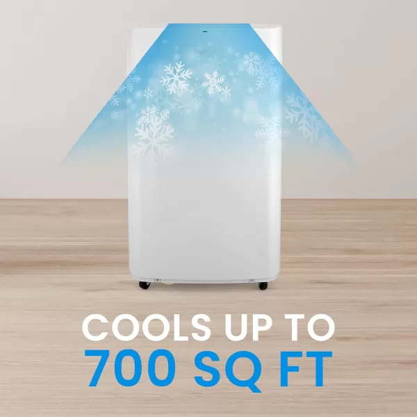 SereneLife Compact Freestanding Portable Air Conditioner - 10,000 BTU Indoor Free Standing AC Unit w/ Dehumidifier &amp; Fan Modes For Home, Office, School &amp; Business Rooms Up To 300 Sq. -SLPAC105W