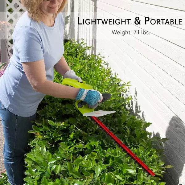 SereneLife Corded Electric Handheld Hedge Trimmer-4 Amp Electrical High Powered Hand Garden Trimmer Tool w/18 Inch Blade,Trims Bush,Shrub,Grass,Small Tree Branch-SereneLife