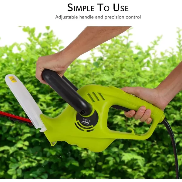 SereneLife Corded Electric Handheld Hedge Trimmer-4 Amp Electrical High Powered Hand Garden Trimmer Tool w/18 Inch Blade,Trims Bush,Shrub,Grass,Small Tree Branch-SereneLife