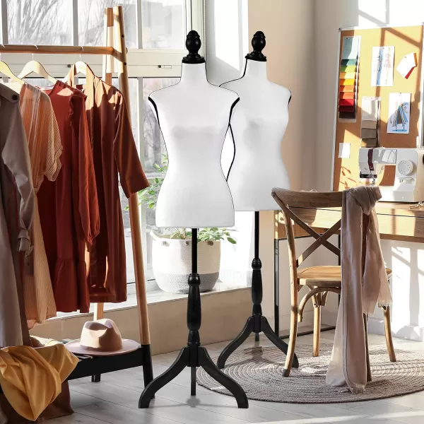 SereneLife Female Mannequin, Hanging Fashion Torso Display Form Mannequin with Hook, Adjustable Tripod Stand, for Sweaters, T-Shirts, Jackets, Dresses, Blouses, Tops