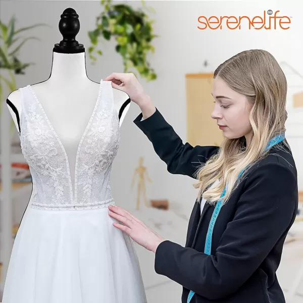 SereneLife Female Mannequin, Hanging Fashion Torso Display Form Mannequin with Hook, Adjustable Tripod Stand, for Sweaters, T-Shirts, Jackets, Dresses, Blouses, Tops