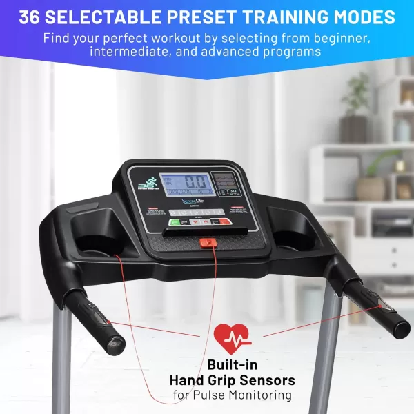 SereneLife Folding Treadmill Exercise Running Machine - Electric Motorized Running Exercise Equipment