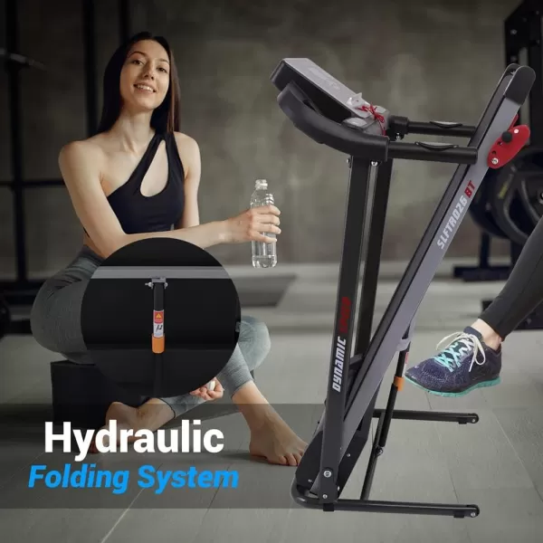 SereneLife Folding Treadmill - Foldable Home Fitness Equipment with LCD for Walking &amp; Running - Cardio Exercise Machine - Preset and Adjustable Programs - Bluetooth Connectivity