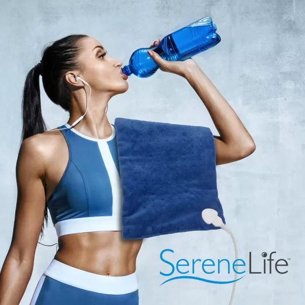 SereneLife Full Body Electric Heating Pad-150° F Washable Large Warming Blanket Heat Pack Therapy Pad w/Auto Shut Off For Back Neck Shoulder Foot Leg Muscle Pain Menstrual Period Cramps-SLHP34L