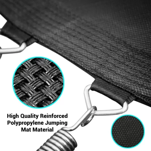 SereneLife Full Size Backyard Trampoline with Safety Net - Enclosed Trampoline for Kids, Teen, Adult