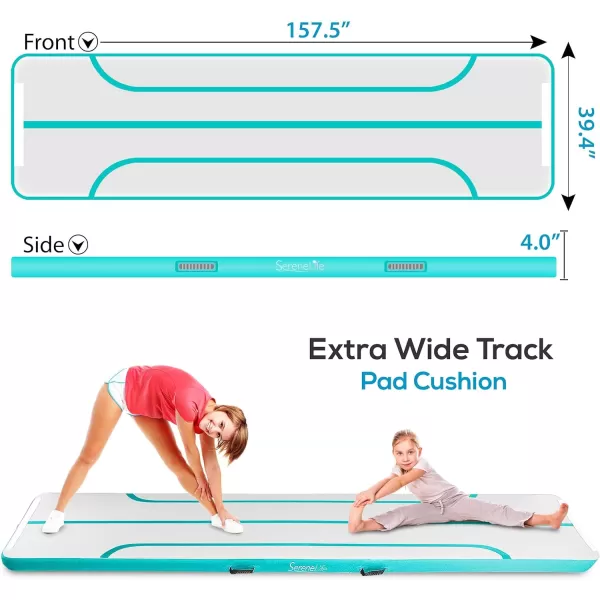 SereneLife Gymnastics Inflatable Air Tumbling Mat