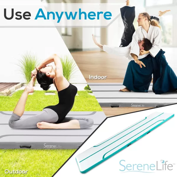 SereneLife Gymnastics Inflatable Air Tumbling Mat