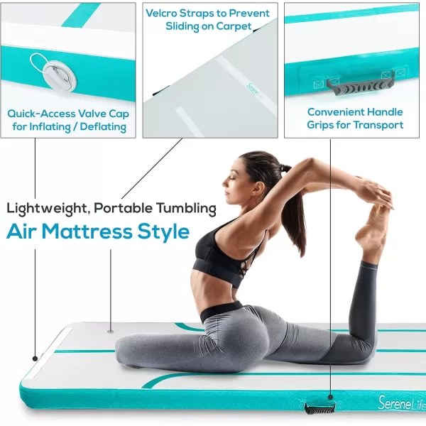 SereneLife Gymnastics Inflatable Air Tumbling Mat