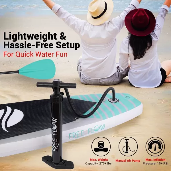 SereneLife Inflatable Stand Up Paddle Board  with Premium SUP Accessories &amp; Carry Bag | Wide Stance, Bottom Fin for Paddling, Surf Control, Non-Slip Deck | Youth &amp; Adult Standing Boat