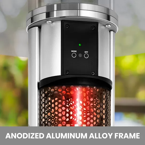 SereneLife Infrared Patio Heater, Electric Patio Heater for Indoor/Outdoor Use, Portable Table Heater with Remote Control, 1500 W, for Restaurant, Patio, Backyard, Garage, Decks 