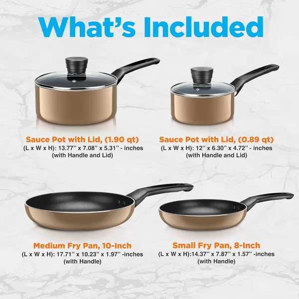 SereneLife Kitchenware Pots &amp; Pans Basic Kitchen Cookware, Black Non-Stick Coating Inside, Heat Resistant Lacquer , One Size, Blue
