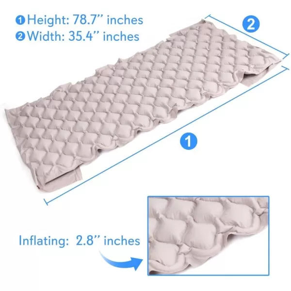 SereneLife Pressure Mattress Air Bubble Pad-Includes Electric Pump System Quiet,Inflatable Bed Air for Pressure,Ulcer and Pressure Sore Treatment-Standard Hospital Bed Size