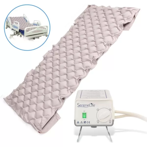 SereneLife Pressure Mattress Air Bubble Pad-Includes Electric Pump System Quiet,Inflatable Bed Air for Pressure,Ulcer and Pressure Sore Treatment-Standard Hospital Bed Size
