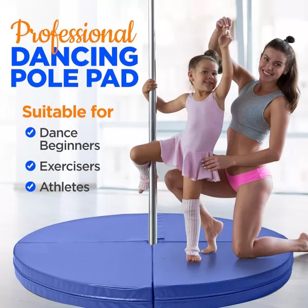 SereneLife Professional Dancing Pole Mat - Durable, Foldable, Portable Protection for Pole Fitness and Dance Routines Suitable for Dance Beginners, Exercisers, and Athletes 4 ft. x 2