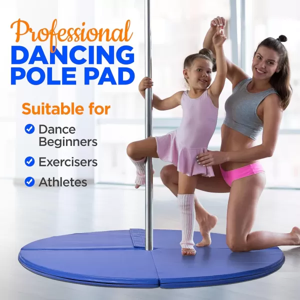SereneLife Professional Dancing Pole Mat - Durable, Foldable, Portable Protection for Pole Fitness and Dance Routines Suitable for Dance Beginners, Exercisers, and Athletes 4 ft. x 2