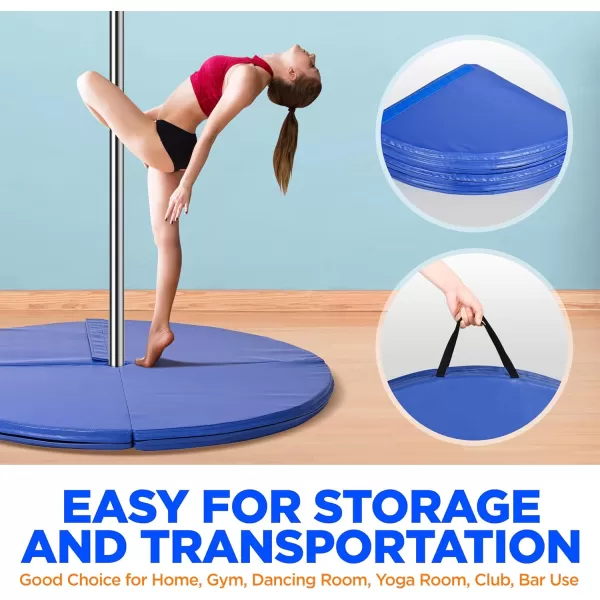 SereneLife Professional Dancing Pole Mat - Durable, Foldable, Portable Protection for Pole Fitness and Dance Routines Suitable for Dance Beginners, Exercisers, and Athletes 4 ft. x 2