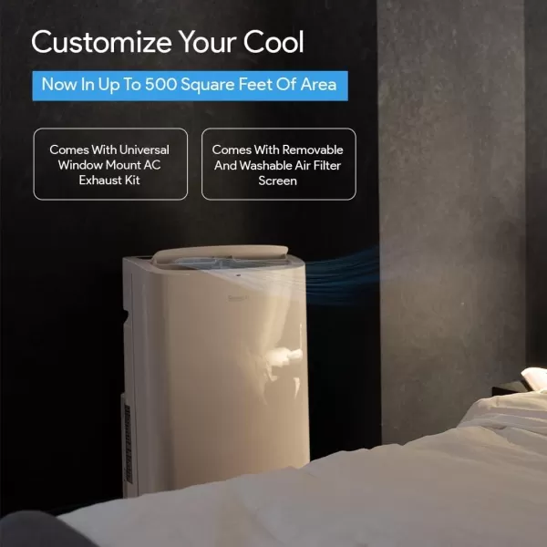 SereneLife SLPAC10 SLPAC 3-in-1 Portable Air Conditioner with Built-in Dehumidifier Function,Fan Mode, Remote Control, Complete Window Mount Exhaust Kit, 10,000 BTU, White