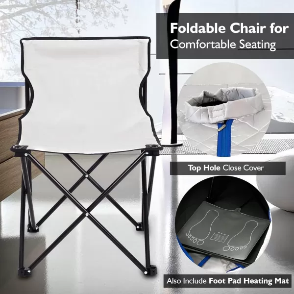 SereneLife Sauna - Portable Infrared Sauna, Home Sauna Tent, Sauna Room, Sauna Bag, One Person Indoor Sauna Box with Heating Foot Pad, Portable Chair and Remote Controller