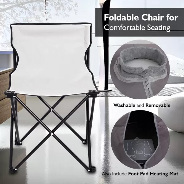 SereneLife Sauna - Portable Infrared Sauna, Home Sauna Tent, Sauna Room, Sauna Bag, One Person Indoor Sauna Box with Heating Foot Pad, Portable Chair and Remote Controller