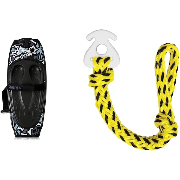 SereneLife Water Sport Kneeboard with Hook for Kids &amp; Adults, Kneeboard with Strap for Boating, Waterboarding, Kneeling Boogie Boarding, Knee Surfing